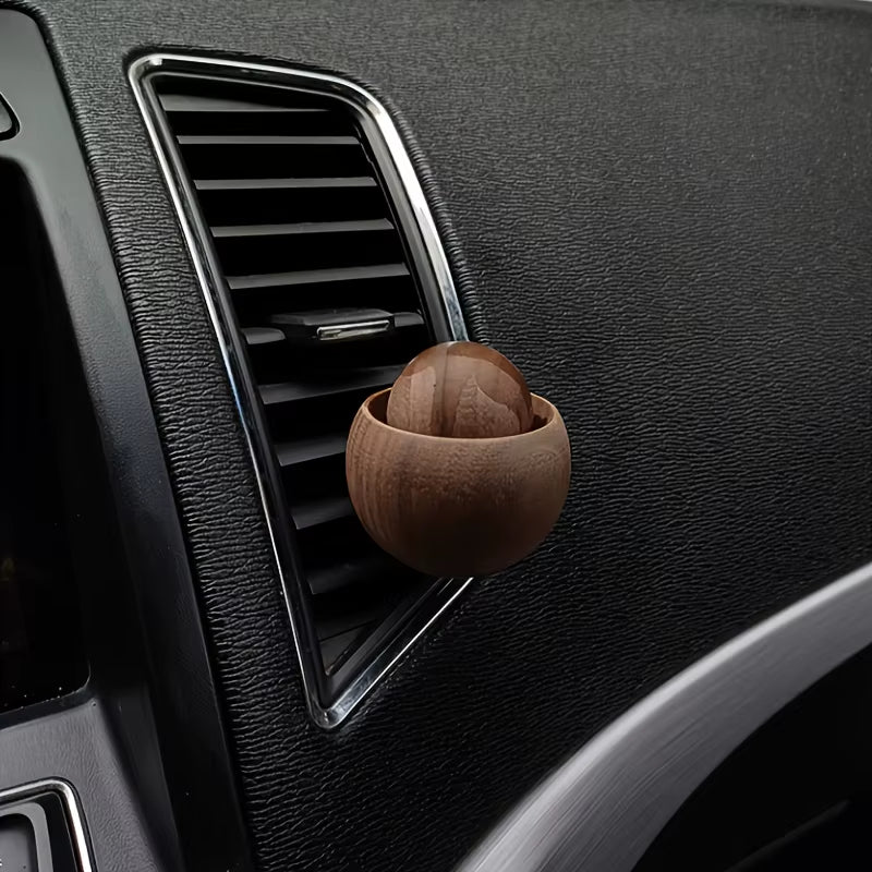 Car & Home Essential Oil Diffuser - Made of Wood Mini Cute Natural Fragrance Diffuser Suitable for Bedroom Living Room Bathroom