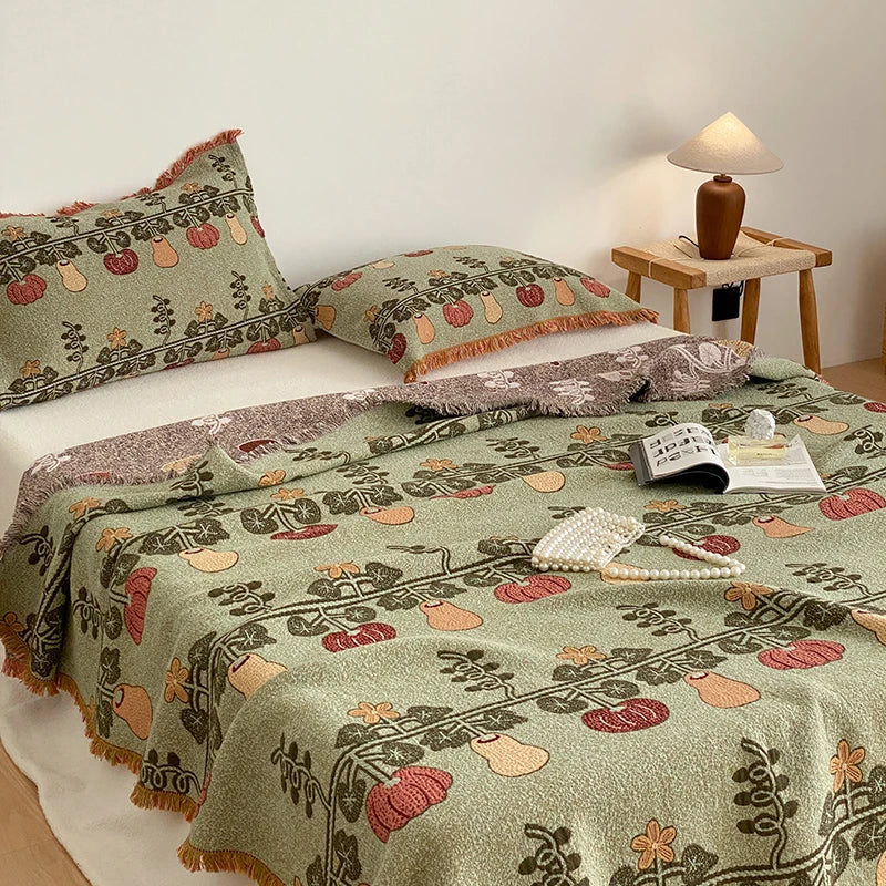 Ultra soft 4-layer cotton gauze tassel travel shawl