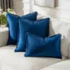 Custom Colorful Soft Washable Tassel Edge Hotel Use Stitching Invisible Zipper Modern Design Pillowcase Cushion Cover