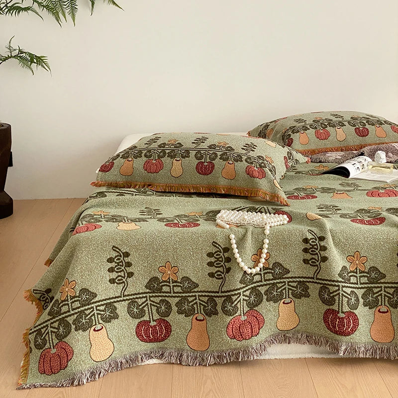 Ultra soft 4-layer cotton gauze tassel travel shawl