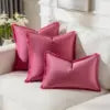 Custom Colorful Soft Washable Tassel Edge Hotel Use Stitching Invisible Zipper Modern Design Pillowcase Cushion Cover