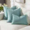 Custom Colorful Soft Washable Tassel Edge Hotel Use Stitching Invisible Zipper Modern Design Pillowcase Cushion Cover