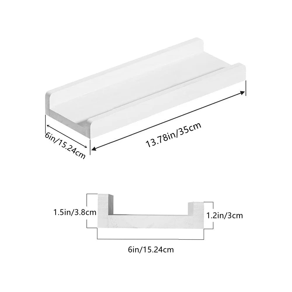 Modern Rustic Floating Wall Shelves (Set of 2)