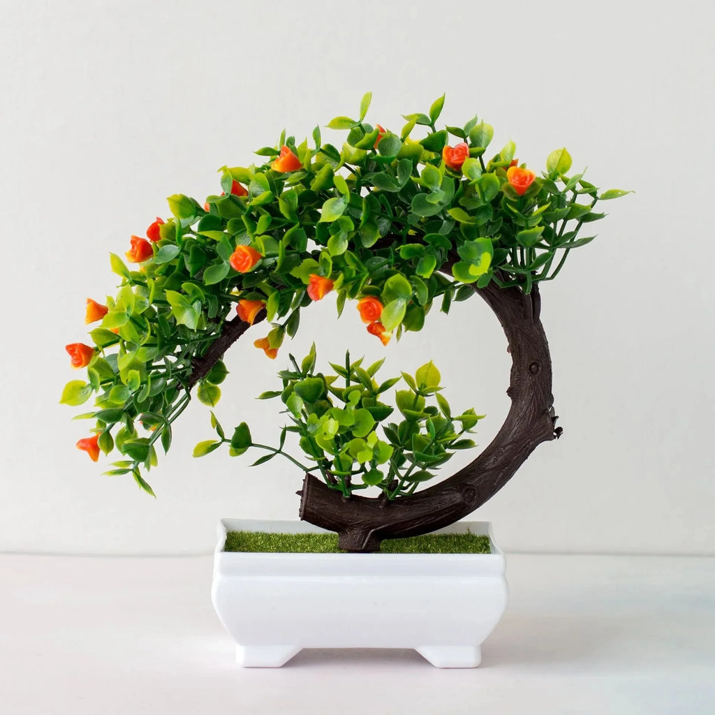 Artisan Rose Artificial Bonsai Potted Floral Tree