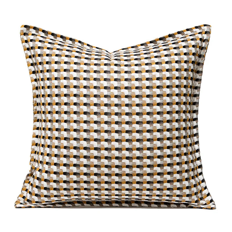 Nordic Luxury Woven PU Leather Cushion Cover