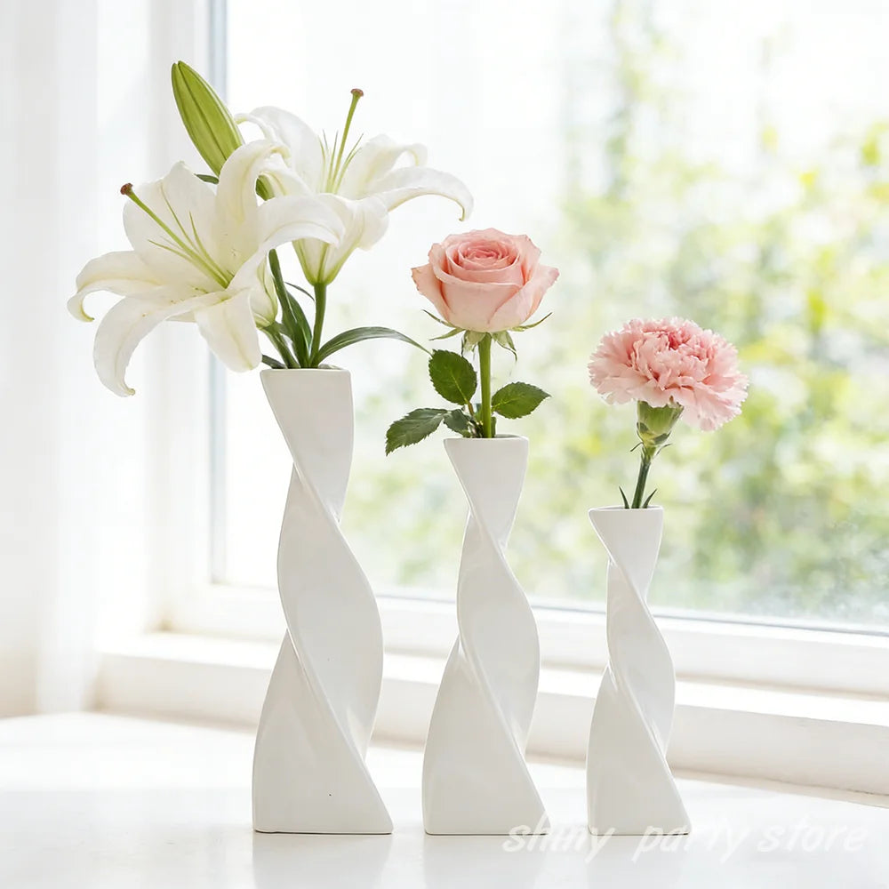 3pcs/Set Creative Simplicity Desktop Vase Alien Ceramic Vase Arrangement Ornaments Living Room Home Decoration Artistic Utensils