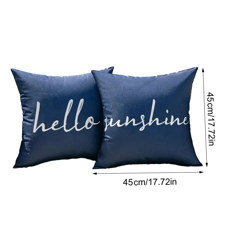 2Pcs Cushion Covers Waterproof Throw Pillow Covers Decorative Square Pillowcases Patio Garden Balcony Indoor Outdoor Use New