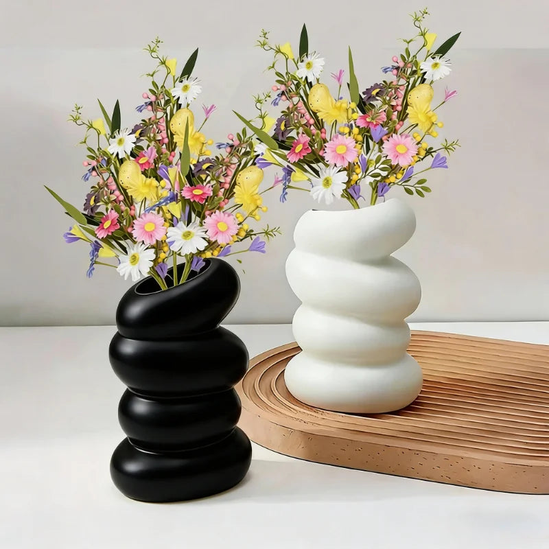 Nordic Spiral Pebble Creative Vase