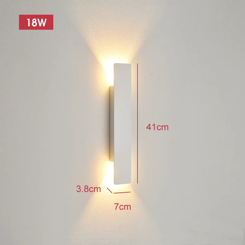 Modern 18W LED Waterproof Up Down Outdoor Wall Lamp