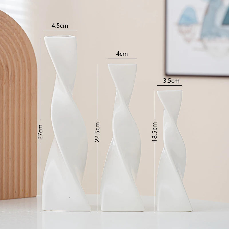 Minimalist Ceramic Sculptural Vase Set (3-Piece)