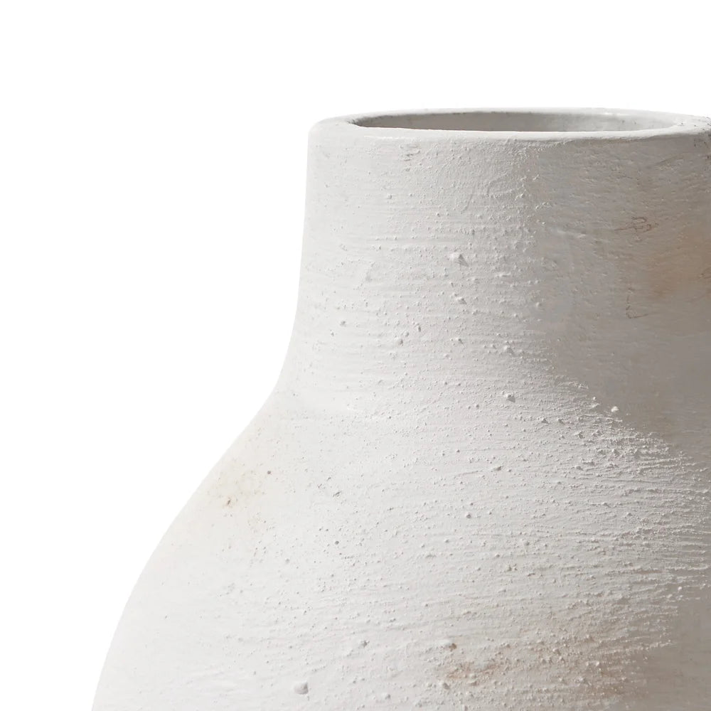 12" Artisan Brushed Matte Ceramic Vase