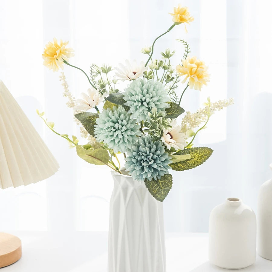 Silk Chrysanthemum Flowers – Bubble Style for DIY Decor & Bouquets
