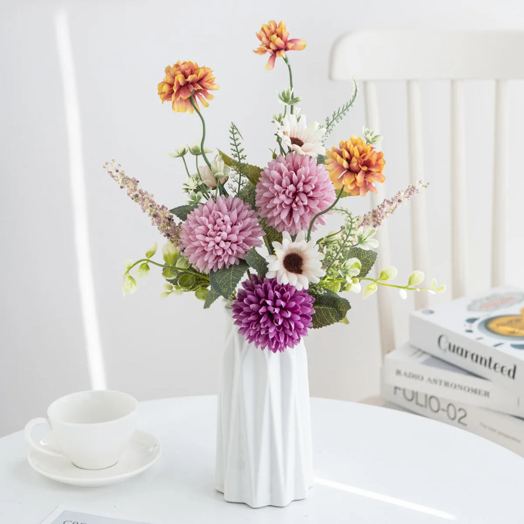 Silk Chrysanthemum Flowers – Bubble Style for DIY Decor & Bouquets