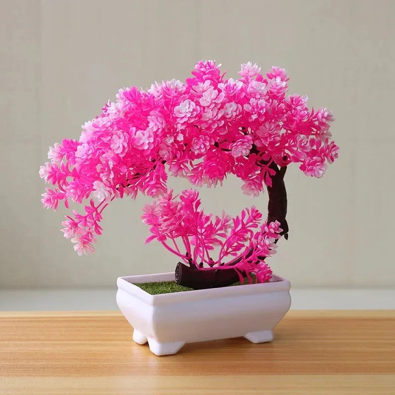 Artisan Rose Artificial Bonsai Potted Floral Tree