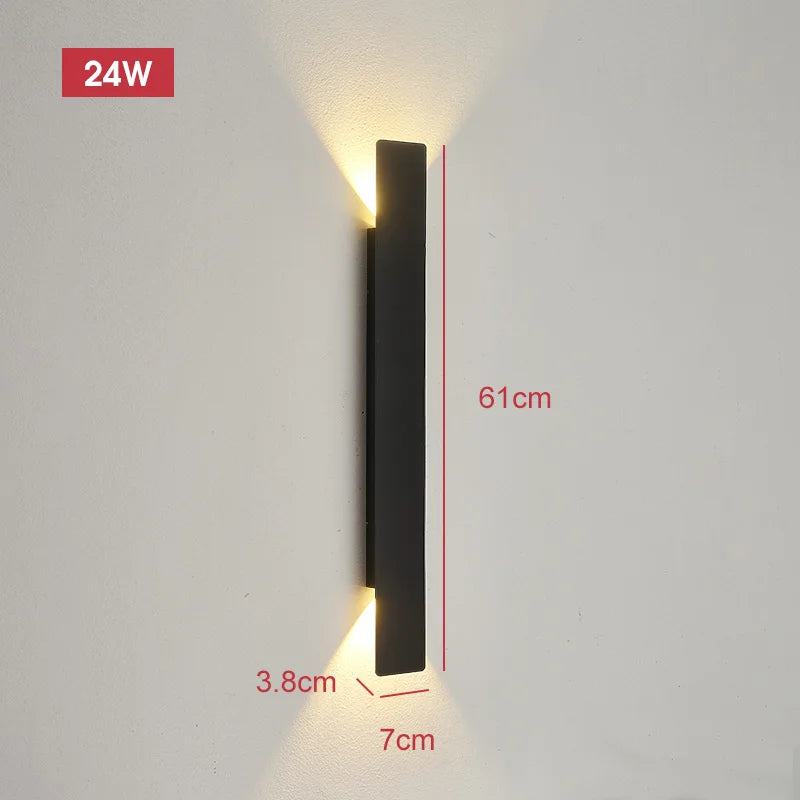 Modern 18W LED Waterproof Up Down Outdoor Wall Lamp