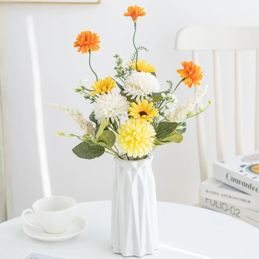 Silk Chrysanthemum Flowers – Bubble Style for DIY Decor & Bouquets