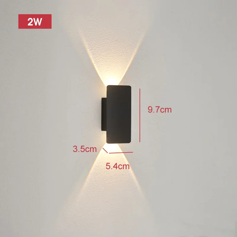 Modern 18W LED Waterproof Up Down Outdoor Wall Lamp