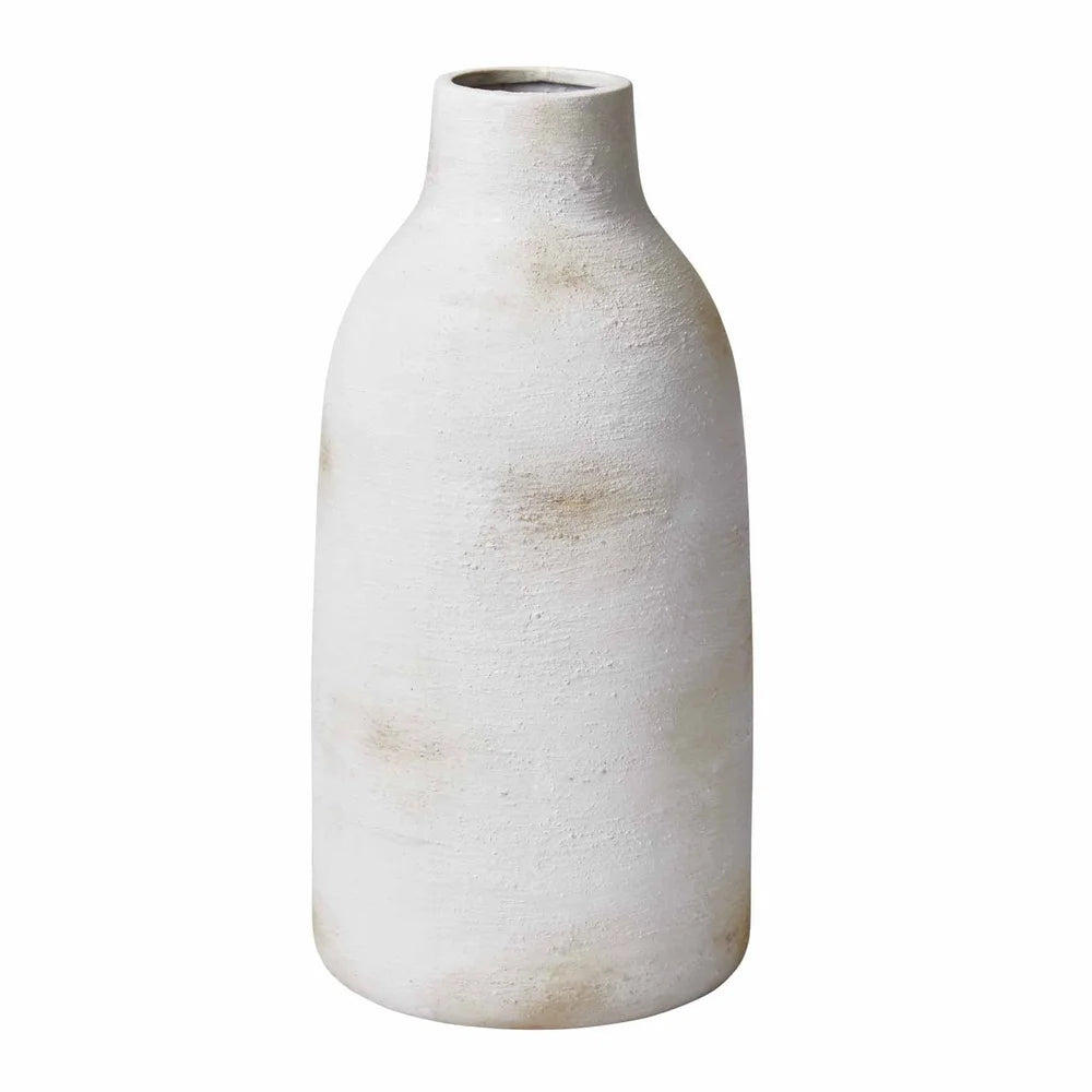 12" Artisan Brushed Matte Ceramic Vase