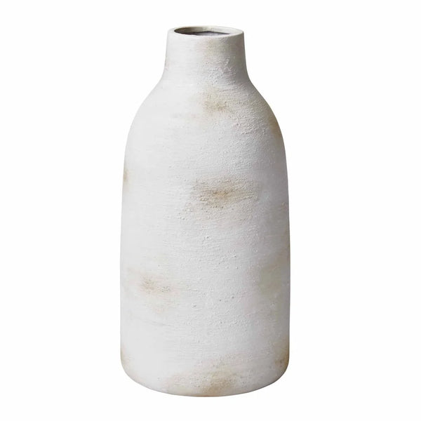 12" Artisan Brushed Matte Ceramic Vase