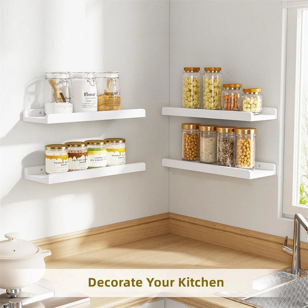 Modern Rustic Floating Wall Shelves (Set of 2)