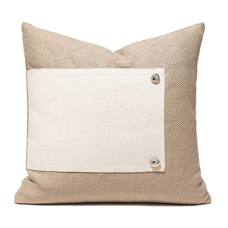 Nordic Luxury Woven PU Leather Cushion Cover