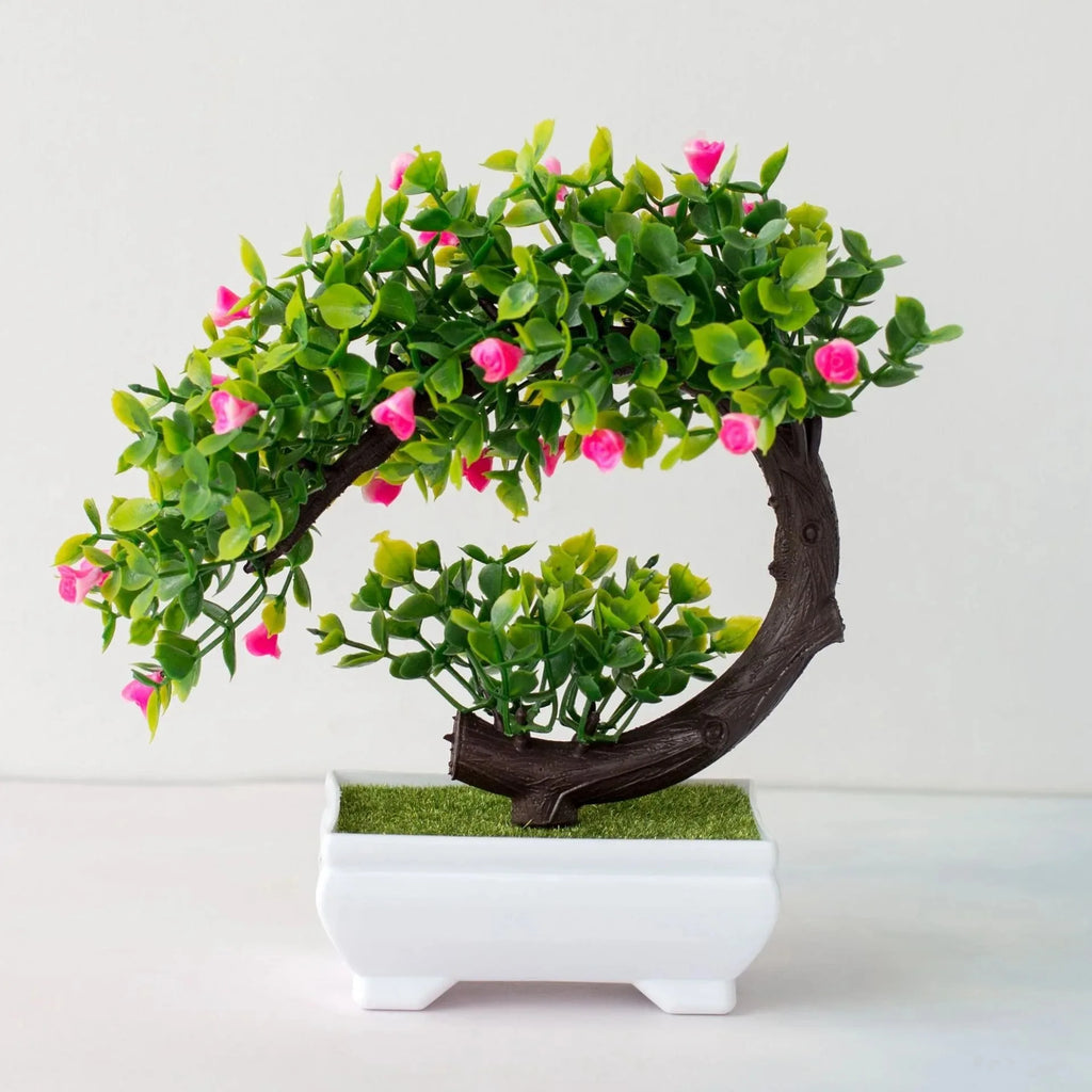 Artisan Rose Artificial Bonsai Potted Floral Tree