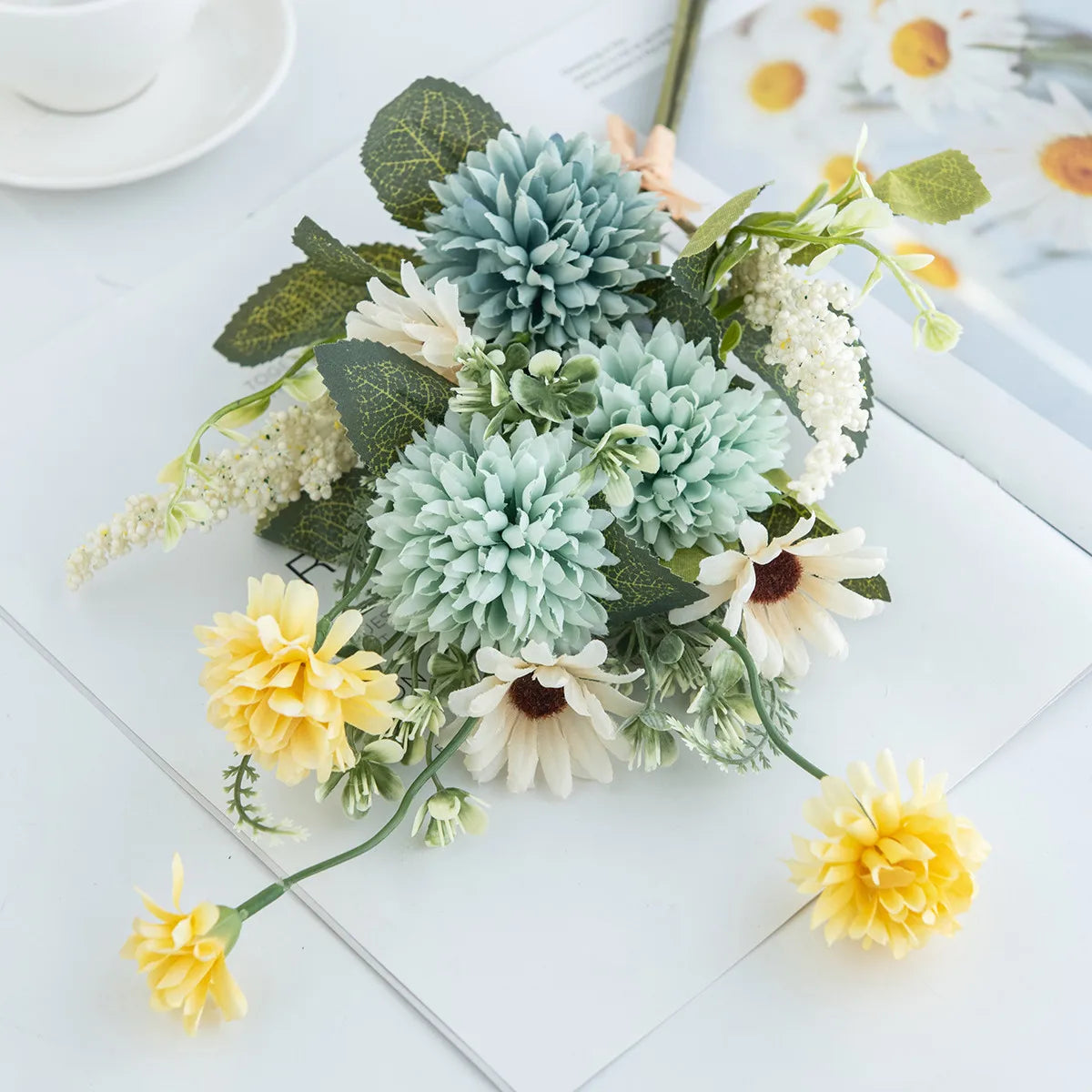 Silk Chrysanthemum Flowers – Bubble Style for DIY Decor & Bouquets