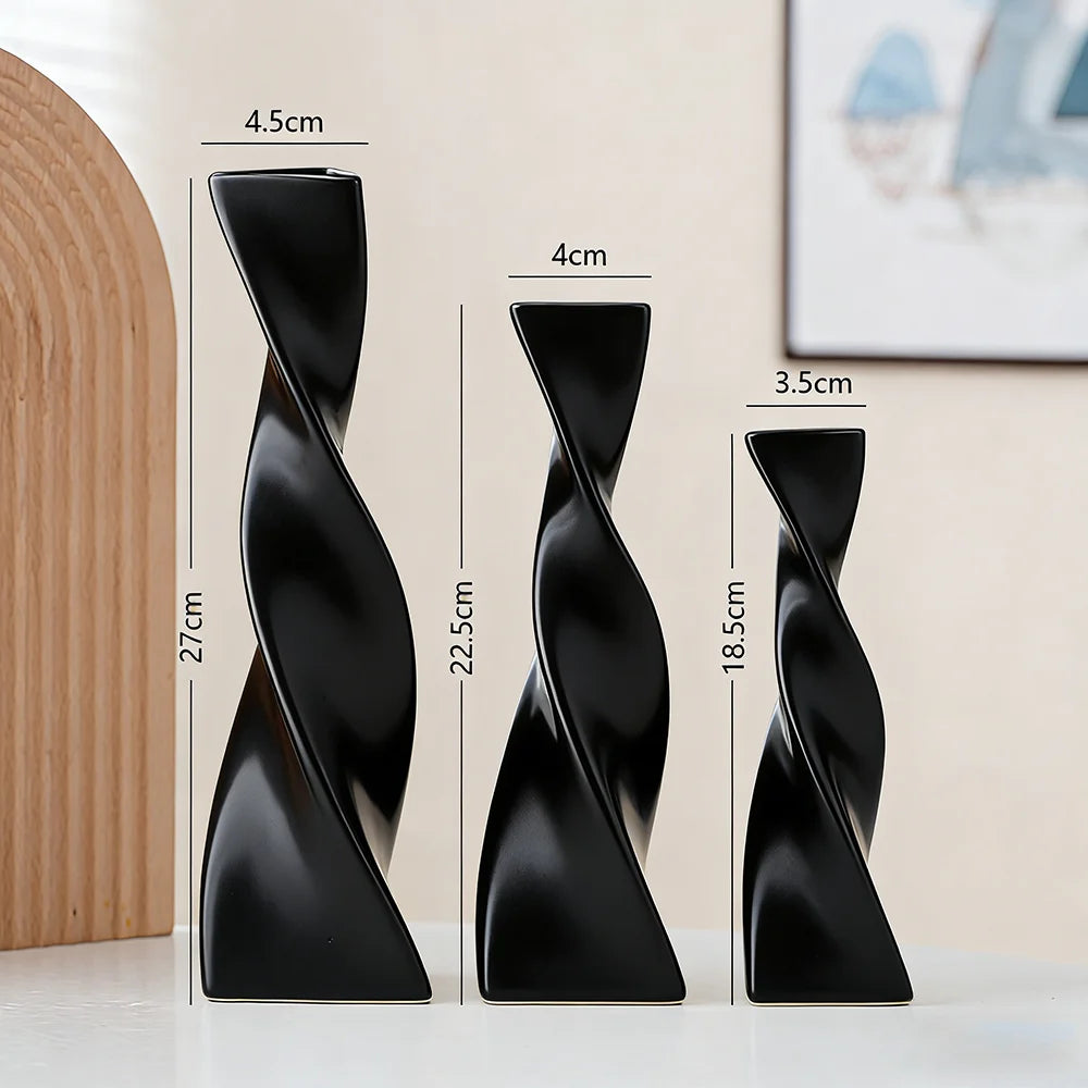 3pcs/Set Creative Simplicity Desktop Vase Alien Ceramic Vase Arrangement Ornaments Living Room Home Decoration Artistic Utensils