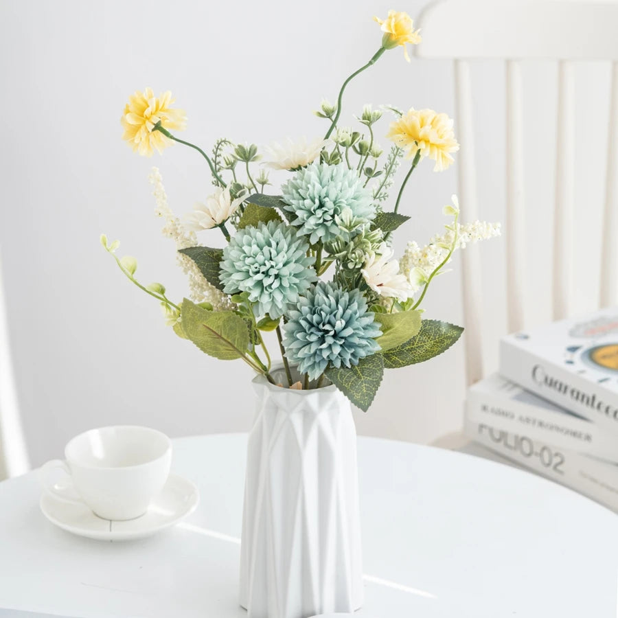 Silk Chrysanthemum Flowers – Bubble Style for DIY Decor & Bouquets