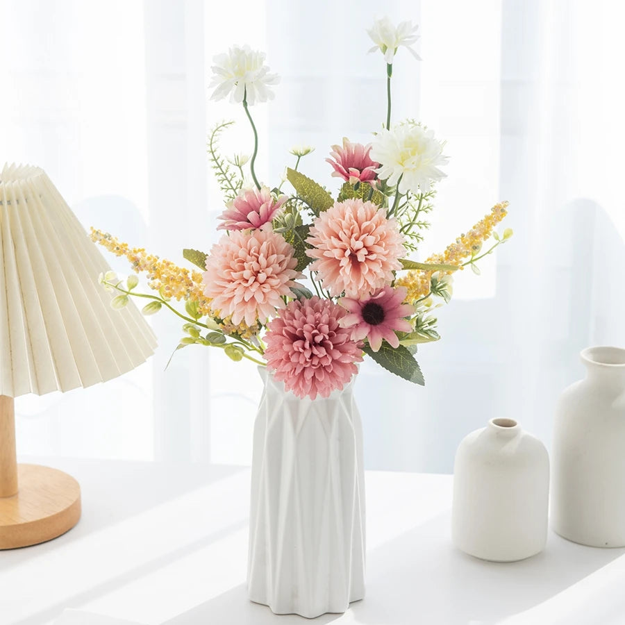 Silk Chrysanthemum Flowers – Bubble Style for DIY Decor & Bouquets
