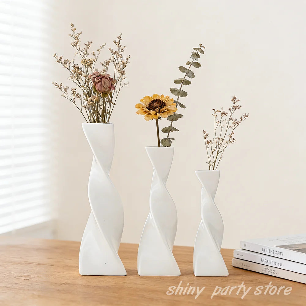 3pcs/Set Creative Simplicity Desktop Vase Alien Ceramic Vase Arrangement Ornaments Living Room Home Decoration Artistic Utensils