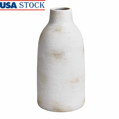 12" Artisan Brushed Matte Ceramic Vase