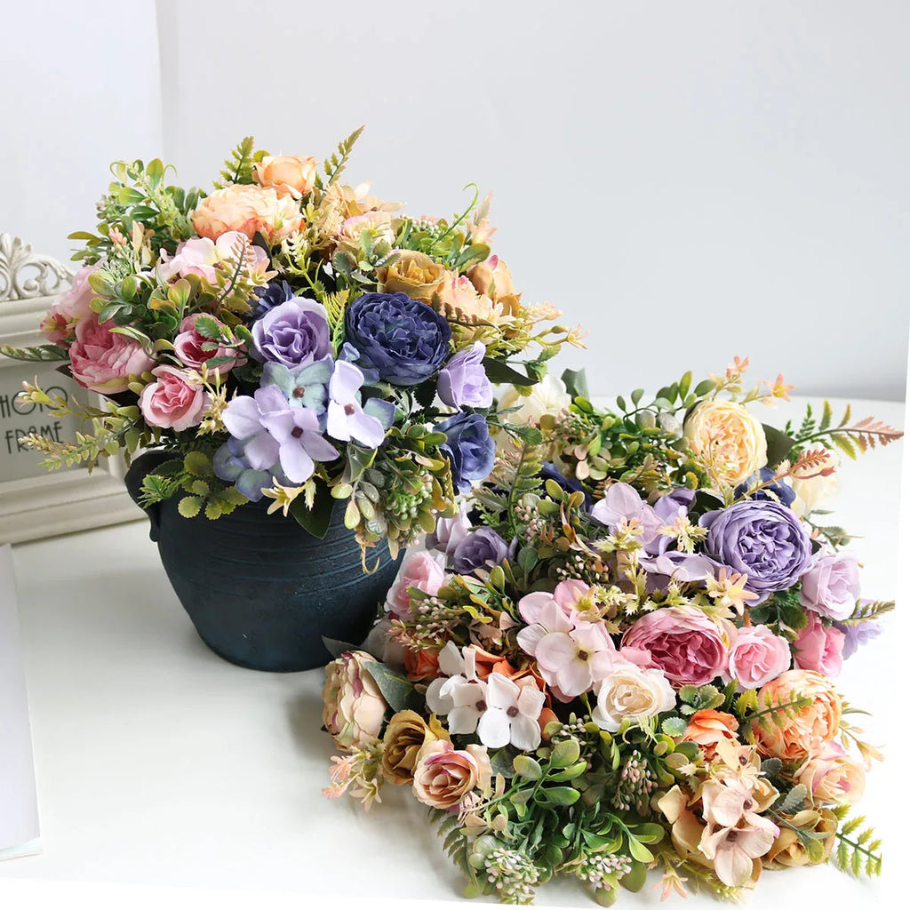 Retro Silk Flowers – Roses, Peonies & Hydrangeas for DIY Decor & Bouquets