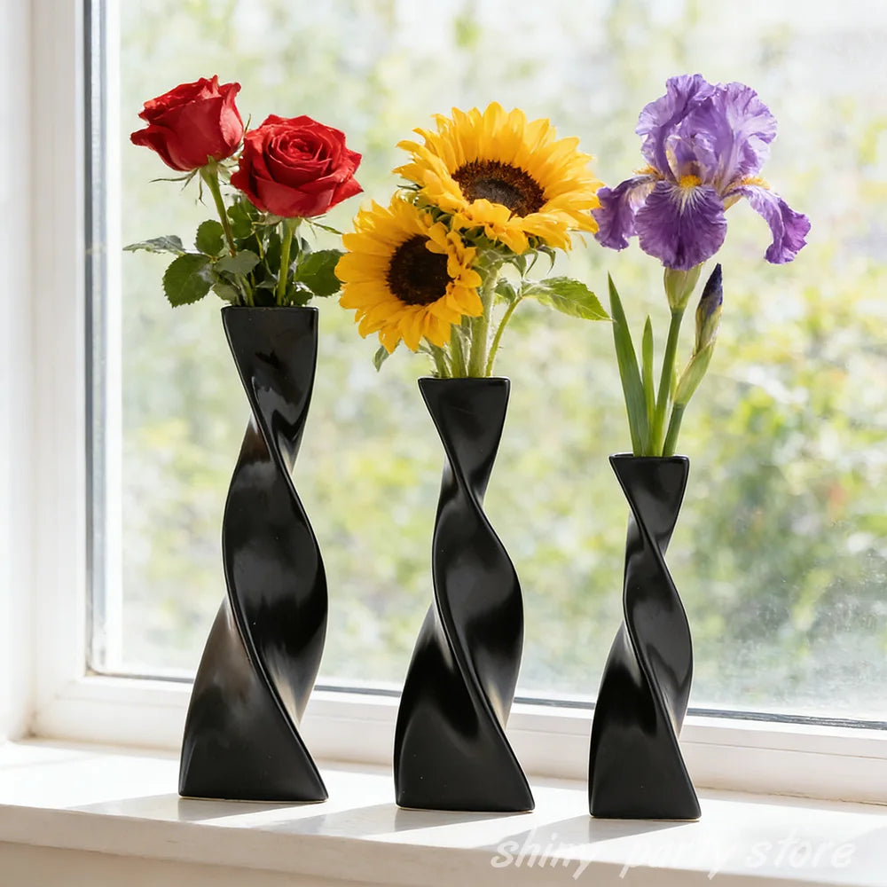 3pcs/Set Creative Simplicity Desktop Vase Alien Ceramic Vase Arrangement Ornaments Living Room Home Decoration Artistic Utensils