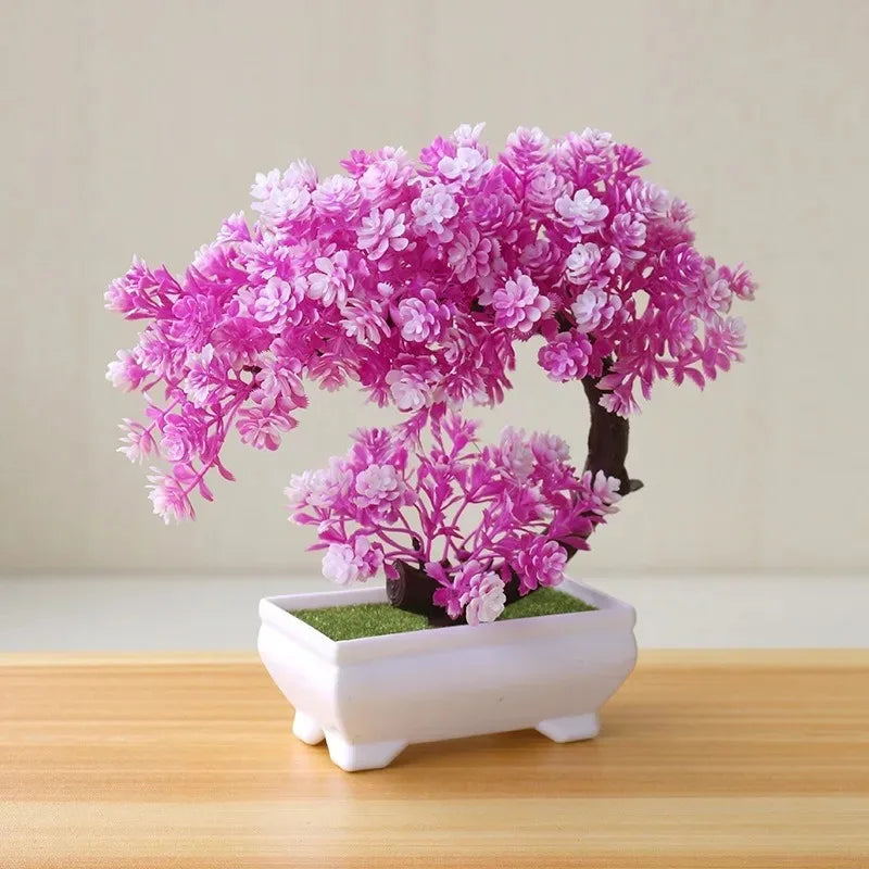 Artisan Rose Artificial Bonsai Potted Floral Tree