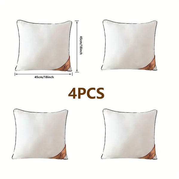 4 Packs of High-Quality Luxury High-Rebound Throw 45*45Pillows, Sofa Cushions, Premium Home Pillow Throw Pillows for Cars Sofas