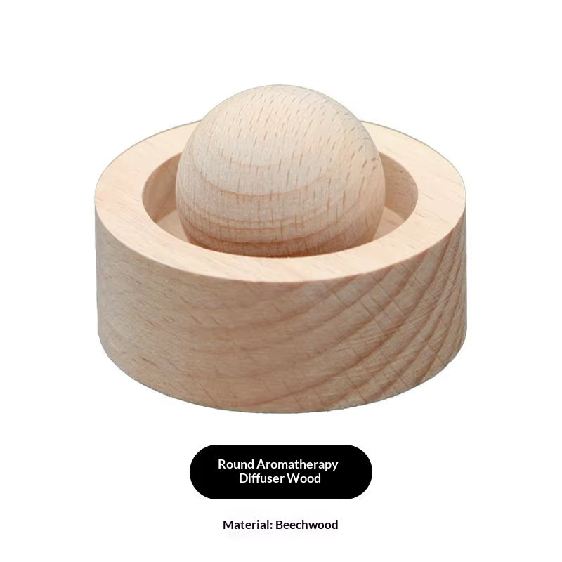 Car & Home Essential Oil Diffuser - Made of Wood Mini Cute Natural Fragrance Diffuser Suitable for Bedroom Living Room Bathroom